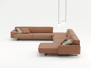 Угловой диван из ткани