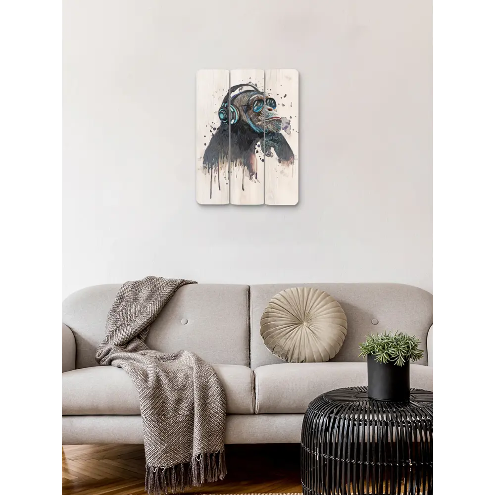 Картина на МДФ Обезьяна хипстер 30x40 см POSTERMARKET STLM-2169331 - Вид №4
