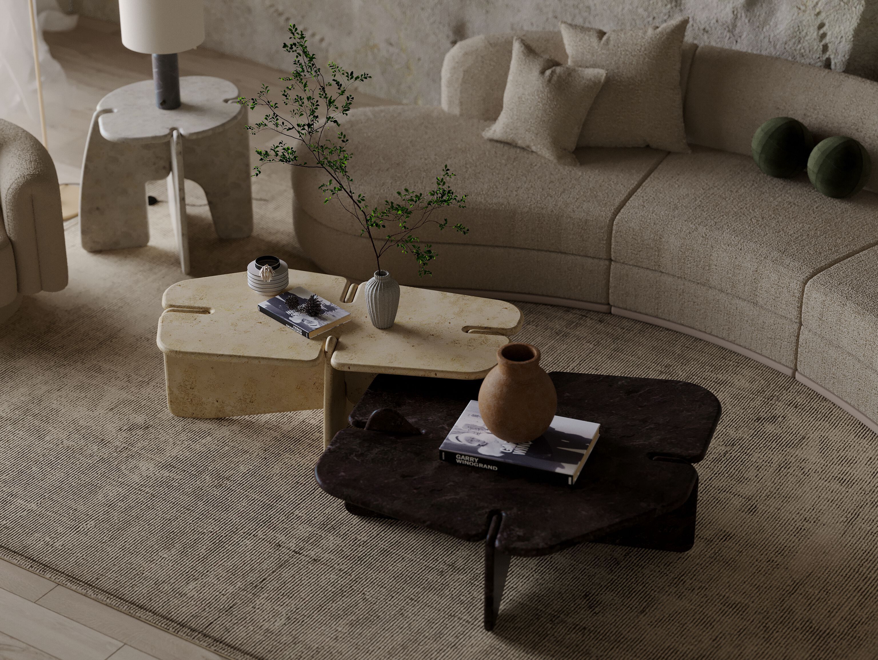 Журнальный столик из натурального камня Davani Lamé ARCH-00119958 - Вид №6