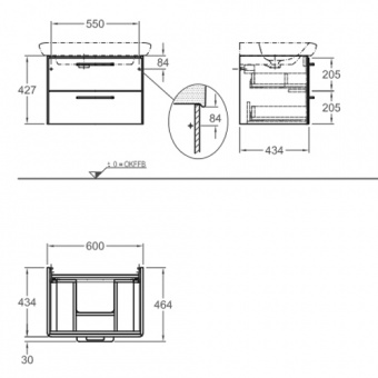 Тумба под раковину 60 см Keramag it!  819071000 Santreyd  - Вид №3