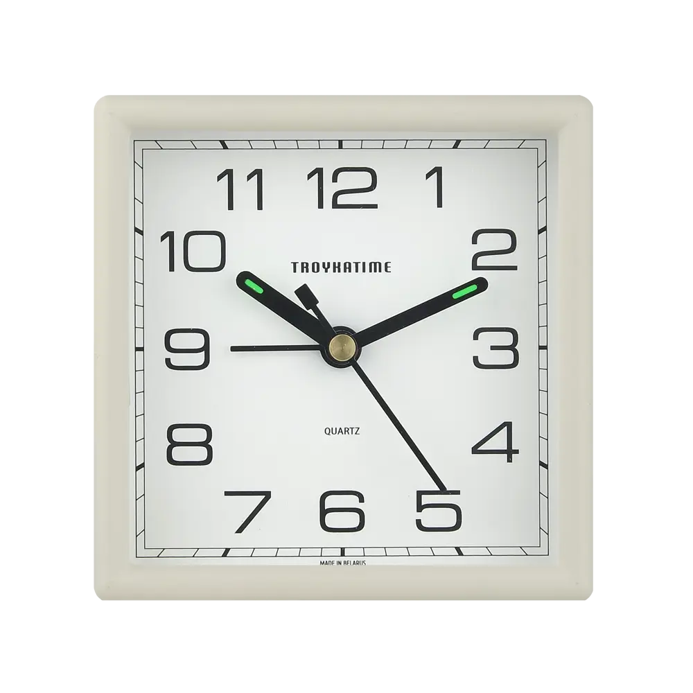 Будильник матовый d9.5 см цвет бежевый TROYKATIME NEW SCANDI STLM-2059420
