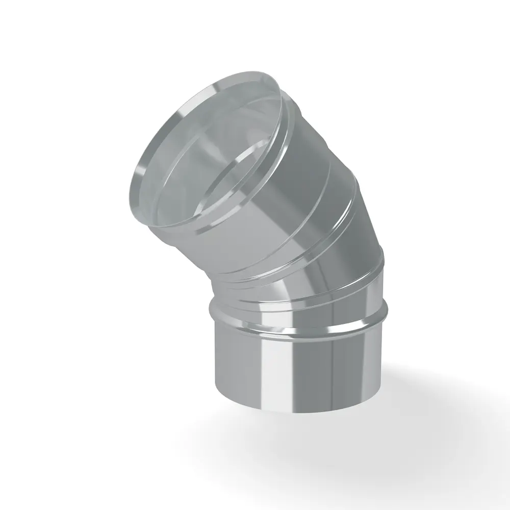 Отвод для дымохода Коракс D110 195x110 мм нержавеющая сталь AISI 430x0.5 мм К1.О.ОТ45.110.В.5 STLM-2182549