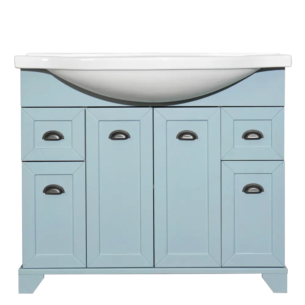 Тумба под раковину напольная Aquaton Шарм 100 см цвет зелёный STLM-2202480