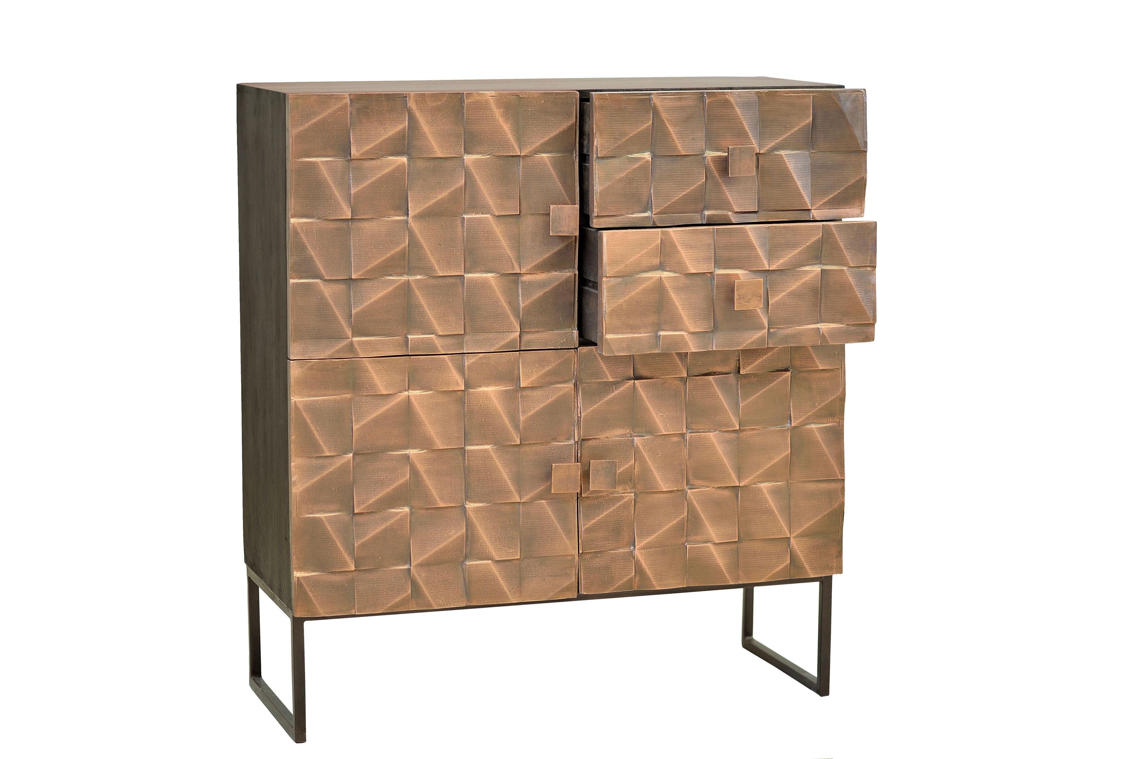 Бронзовый шкаф с распашными дверцами Giner y Colomer Cobre ARCH-00095942 - Вид №5