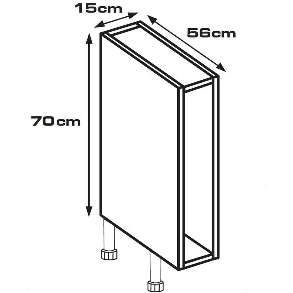 Каркас напольный, 15х56х70 см, белый, ЛДСП 15120275 STLM-2042760 DELINIA 