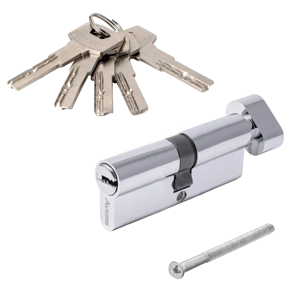 Цилиндр Armex Smart LM-80 40x40 мм ключ-вертушка цвет хром STLM-2136877