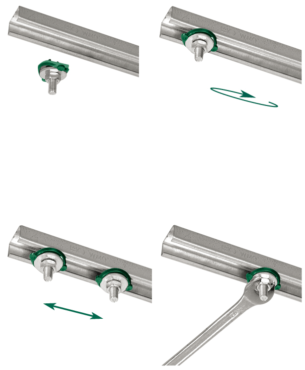 6523805 Монтажные профиля BIS RapidRail® Болты быстрого монтажа монтаж в профиле BIS RapidRail® WALRAVEN  - Вид №2
