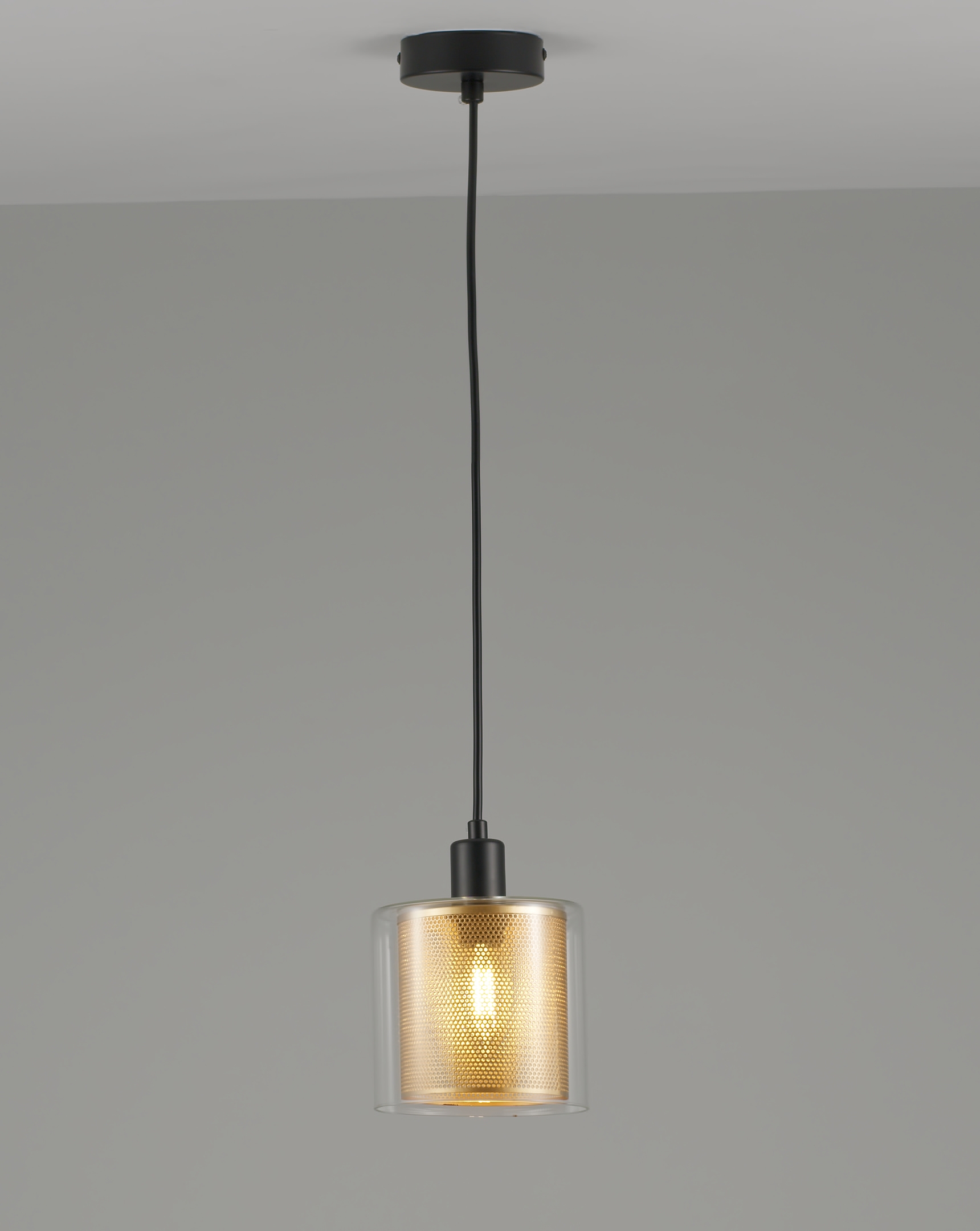 90251666 Светильник подвесной Brizzi 1 лампа 3 м² цвет черный STLM-0150740 MODERLI