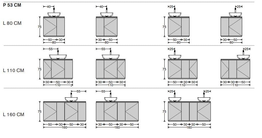 Шкаф с одной секционной раковиной с дверцами ARTELINEA FUSION ARCH-00112538 - Вид №3