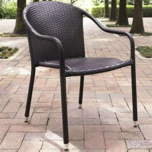 Плетеное кресло из искусственного ротанга коричневое AFINA  130590 Коричневый