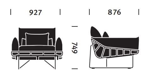 Тканевое кресло с подлокотниками Herman Miller каркасный ARCH-00019492 - Вид №3