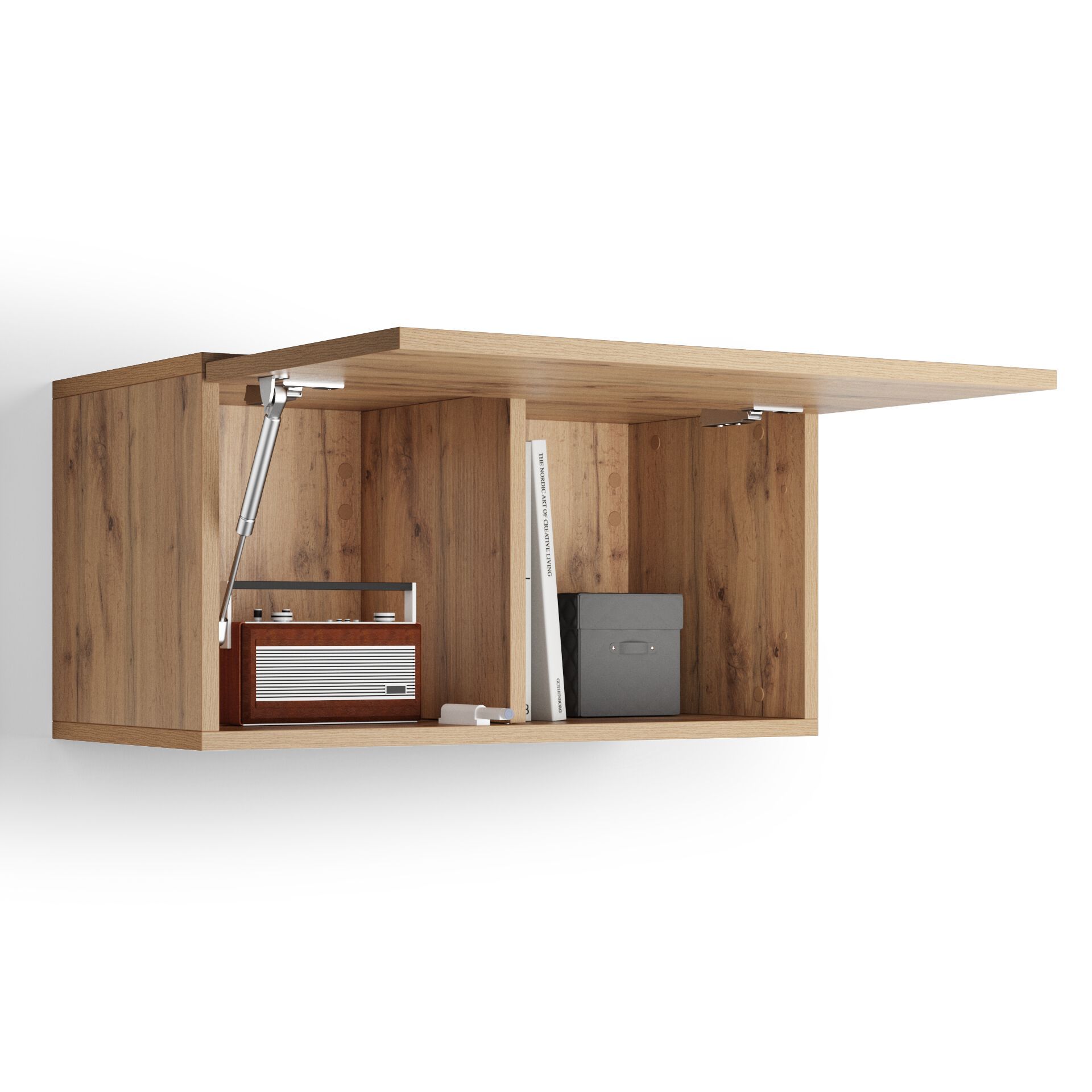 Горизонтальный навесной шкаф из меламинированного материала с дверным полотном Mobili Fiver Easy ARCH-00140422 - Вид №10