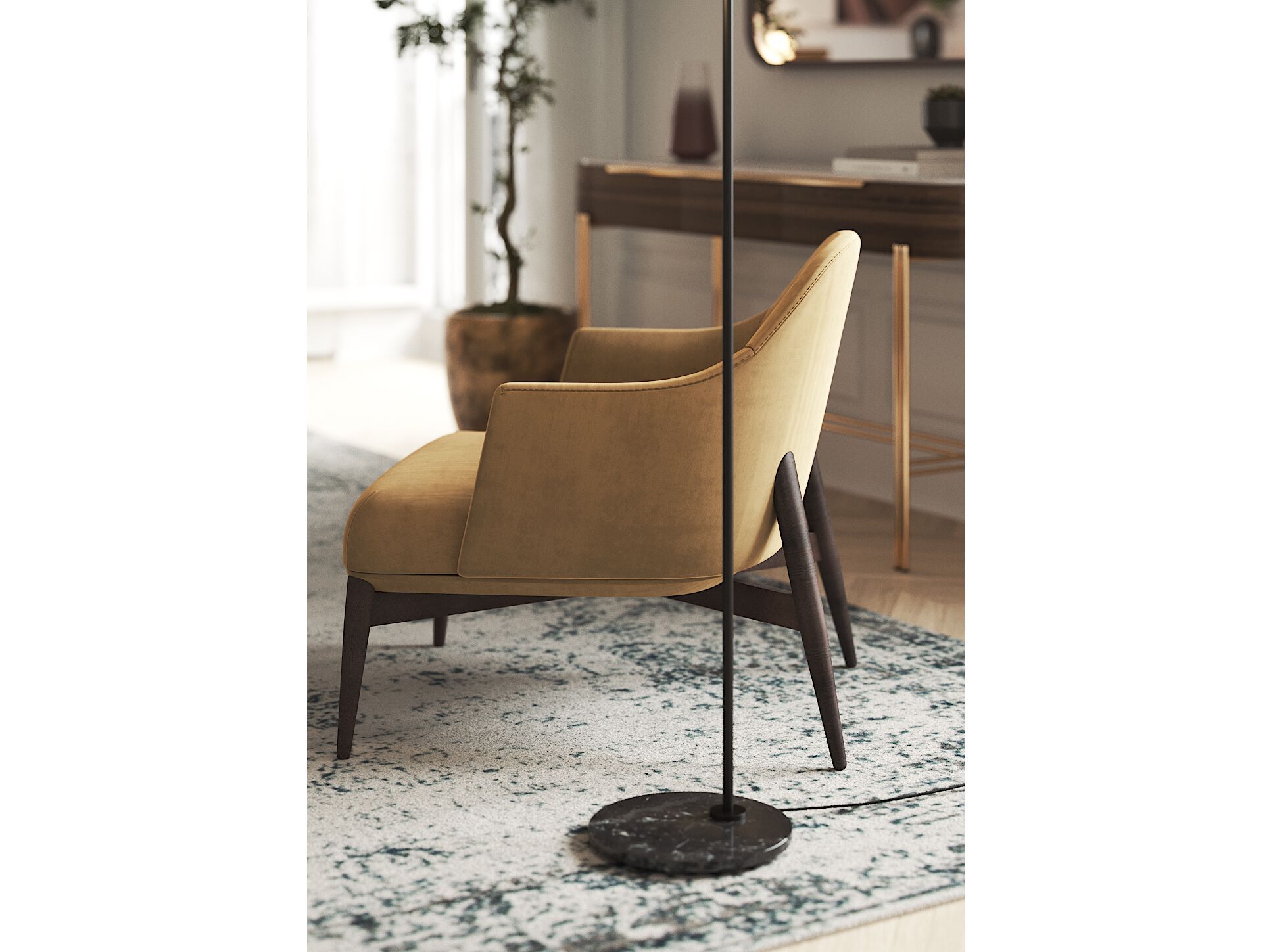 Кожаное кресло с подлокотниками PRADDY Natur ARCH-00063561 - Вид №2