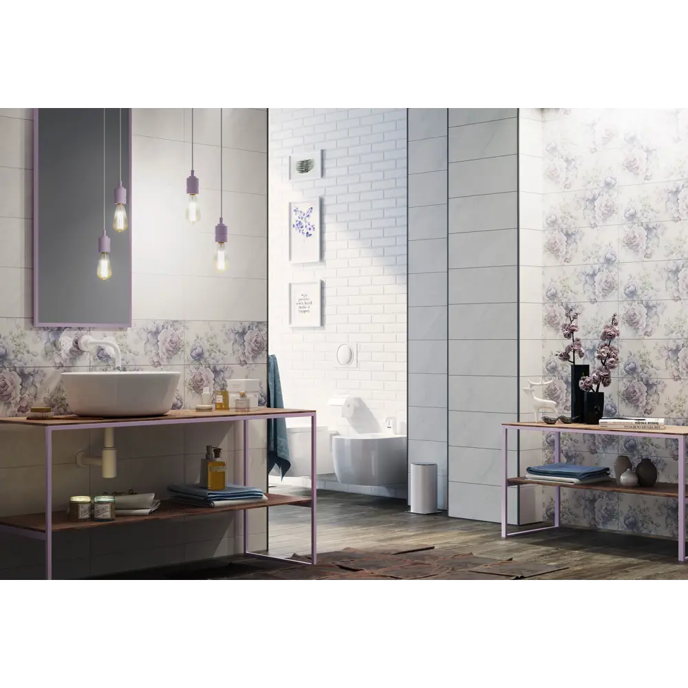 Декор настенный Garden №1 20x50 см цвет серый Golden Tile STLM-2045455 - Вид №3