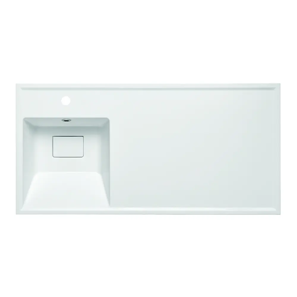 Раковина на стиральную машину Aquaton Лайн 120 см левая белая STLM-2110464 - Вид №2