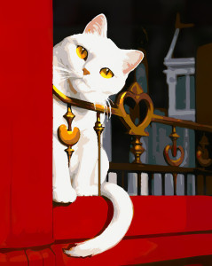 91133542 Картина по номерам на холсте 40х50 "Кот на красном балконе" STLM-0495540 HOLSTPECHAT