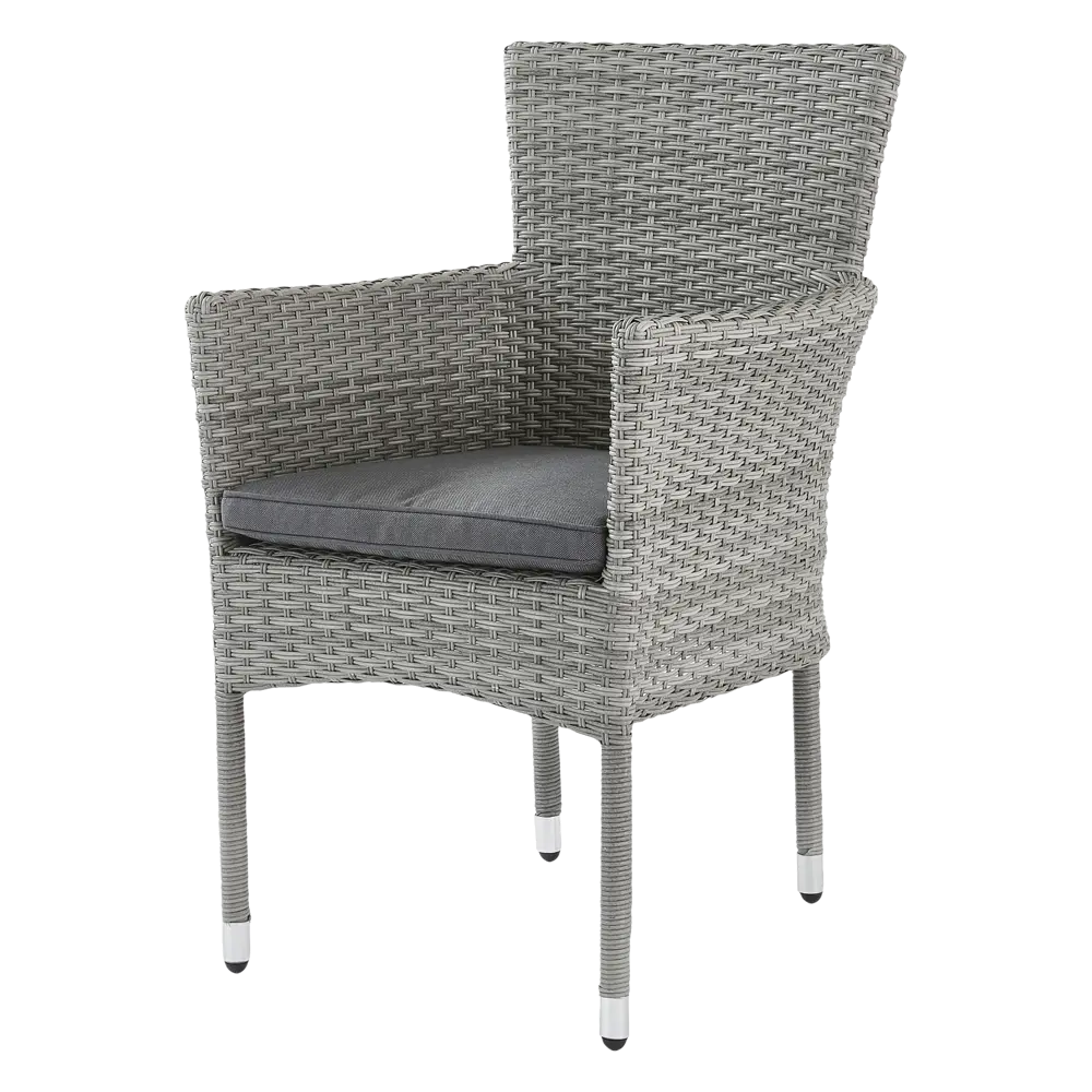 Кресло садовое NATERIAL Davos с подушкой, серый ротанг 82509566 STLM-0028916 - Вид №1