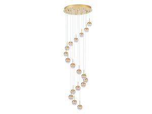 Латунь и Кристалл подвесной светильник