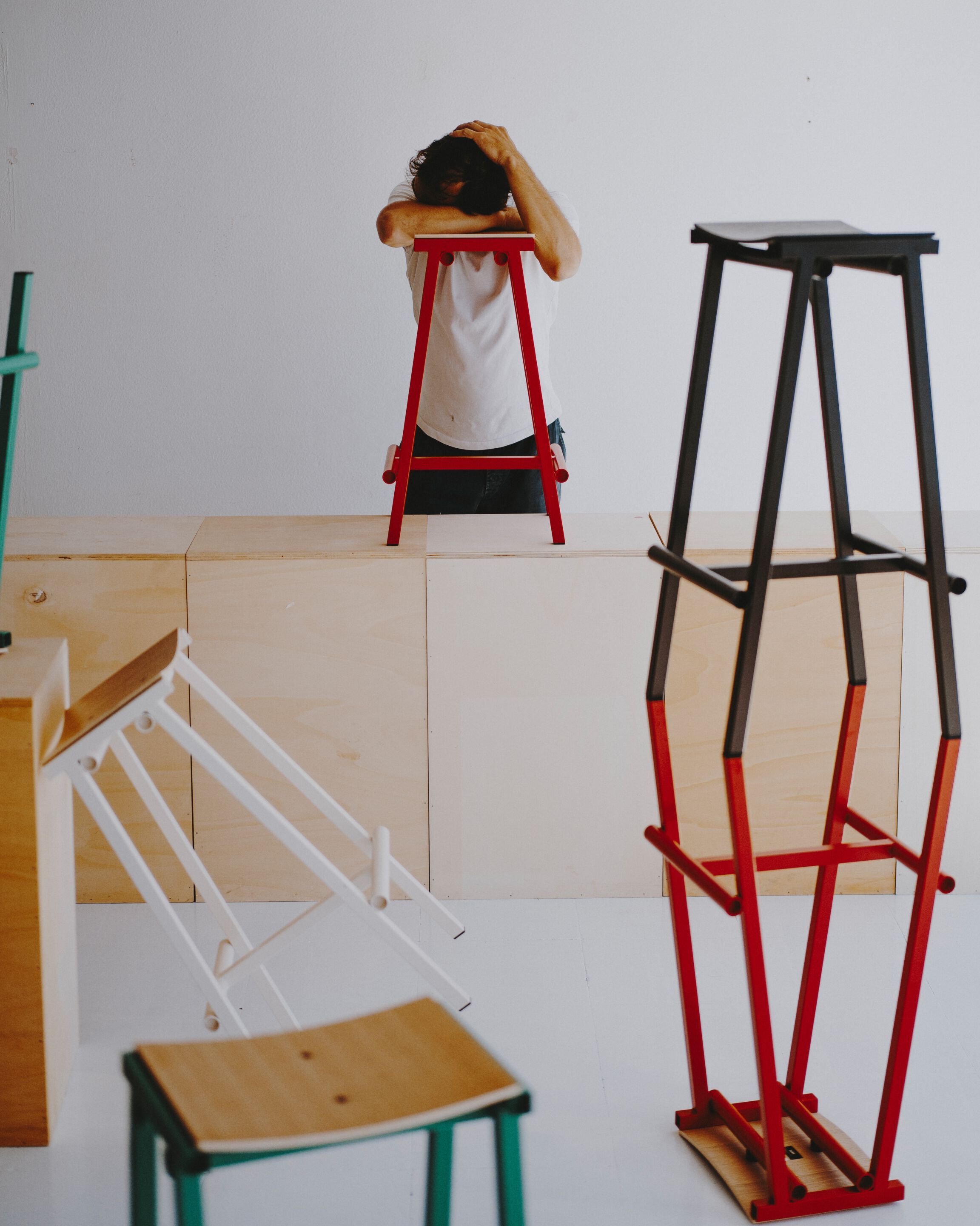 Барный стул с подставкой для ног Hay TABURETE 8 ARCH-00029317 - Вид №12