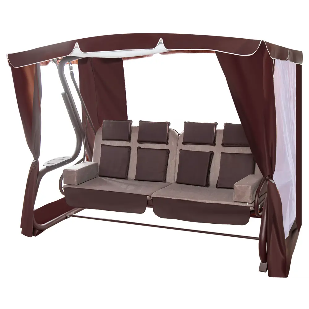 Качели садовые Маранди 4-х местные (до 400 кг) коричневый Santreyd STLM-2073142 - Вид №1