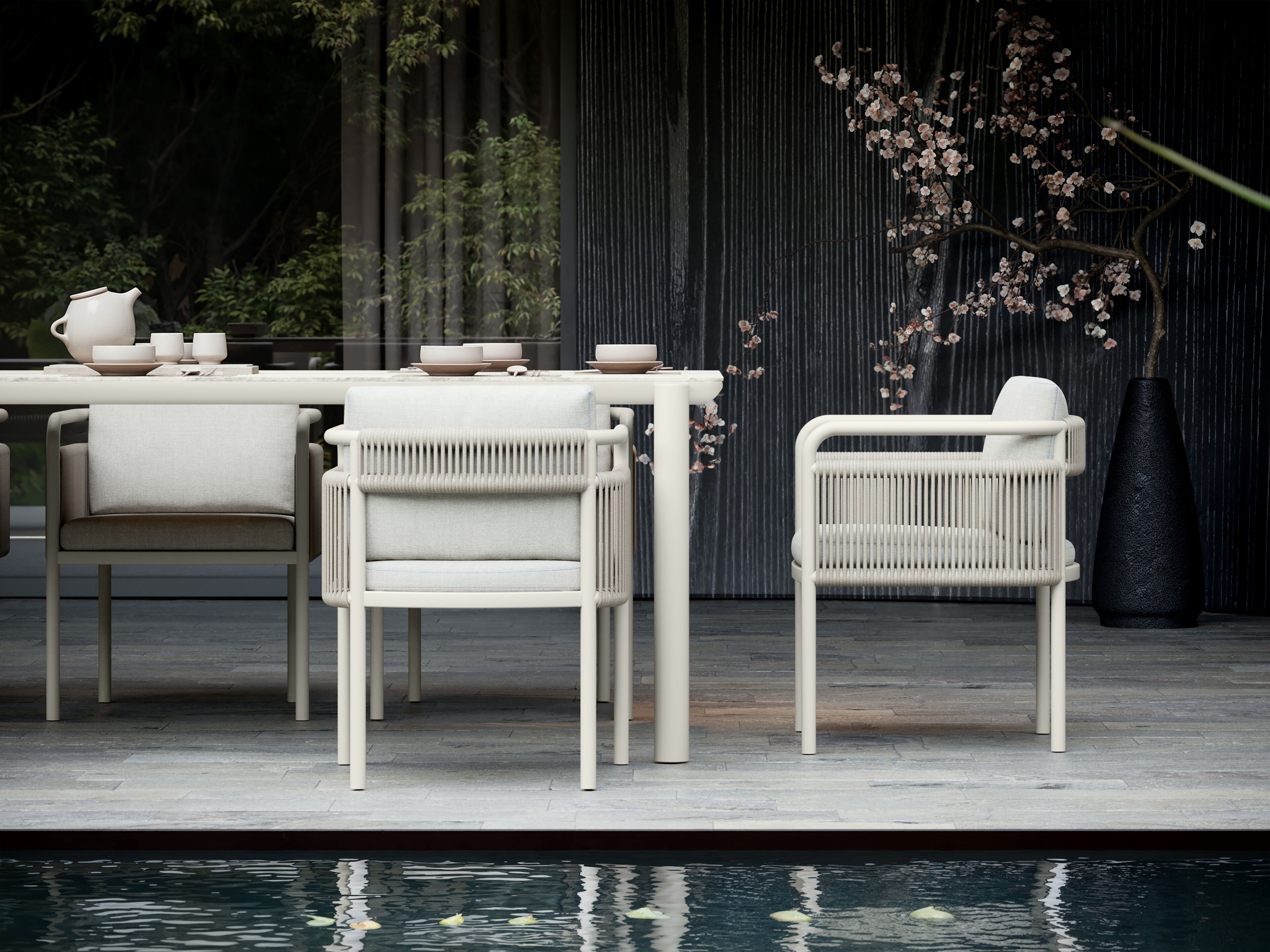 Тканевый садовый стул с подлокотниками SNOC ссылка ARCH-00045731 - Вид №1