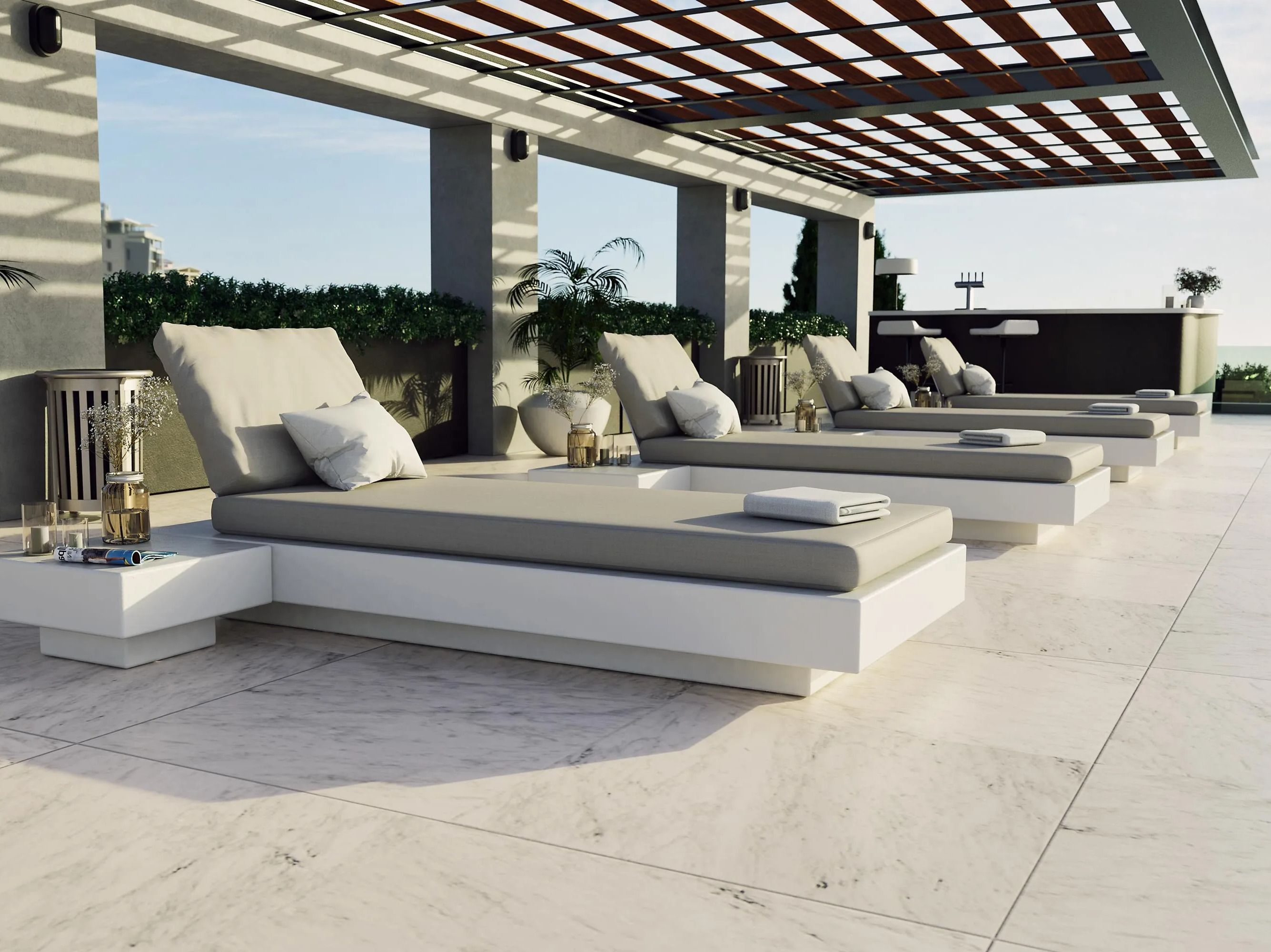 Садовая кровать из Sunbrella® и стекловолокна GANSK ARCH-00062374 - Вид №4