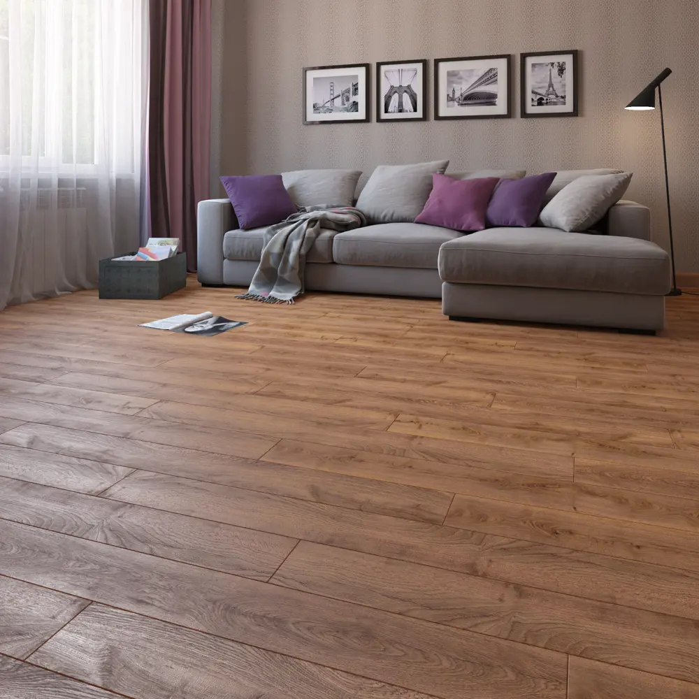 SOMMER Ламинат Бурбон - водостойкое покрытие с фаской для влажных помещений 89336353 STLM-1442413 - Вид №6