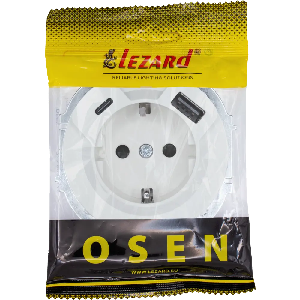 Розетка TC+USB встраиваемая Lezard Osen с заземлением цвет белый STLM-2061853 - Вид №8