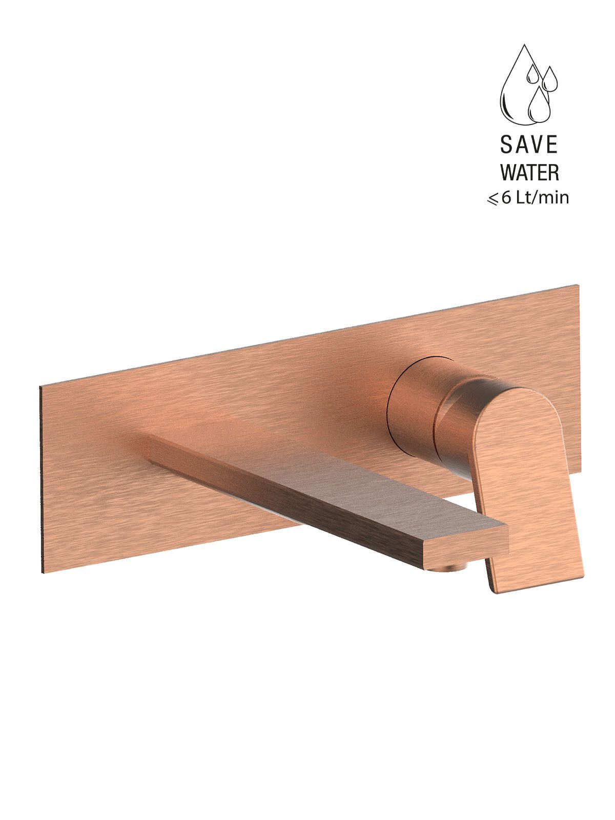 Настенный смеситель для раковины без слива с ограничителем расхода Rubinetterie Frattini Gintonic ARCH-00018137 - Вид №5