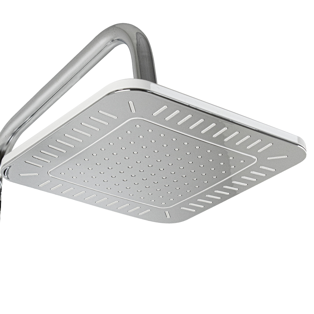 GFmark - Стойка душевая "тропический душ" с двумя лейками, квадратная с полосками, код: 3060  - Вид №4