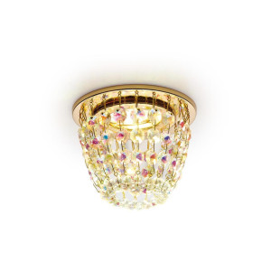 98261805 Светильник точечный встраиваемый K2075 G/PR Crystal под отверстие 60 мм 4 м² цвет золото STLM-0610690 AMBRELLA LIGHT