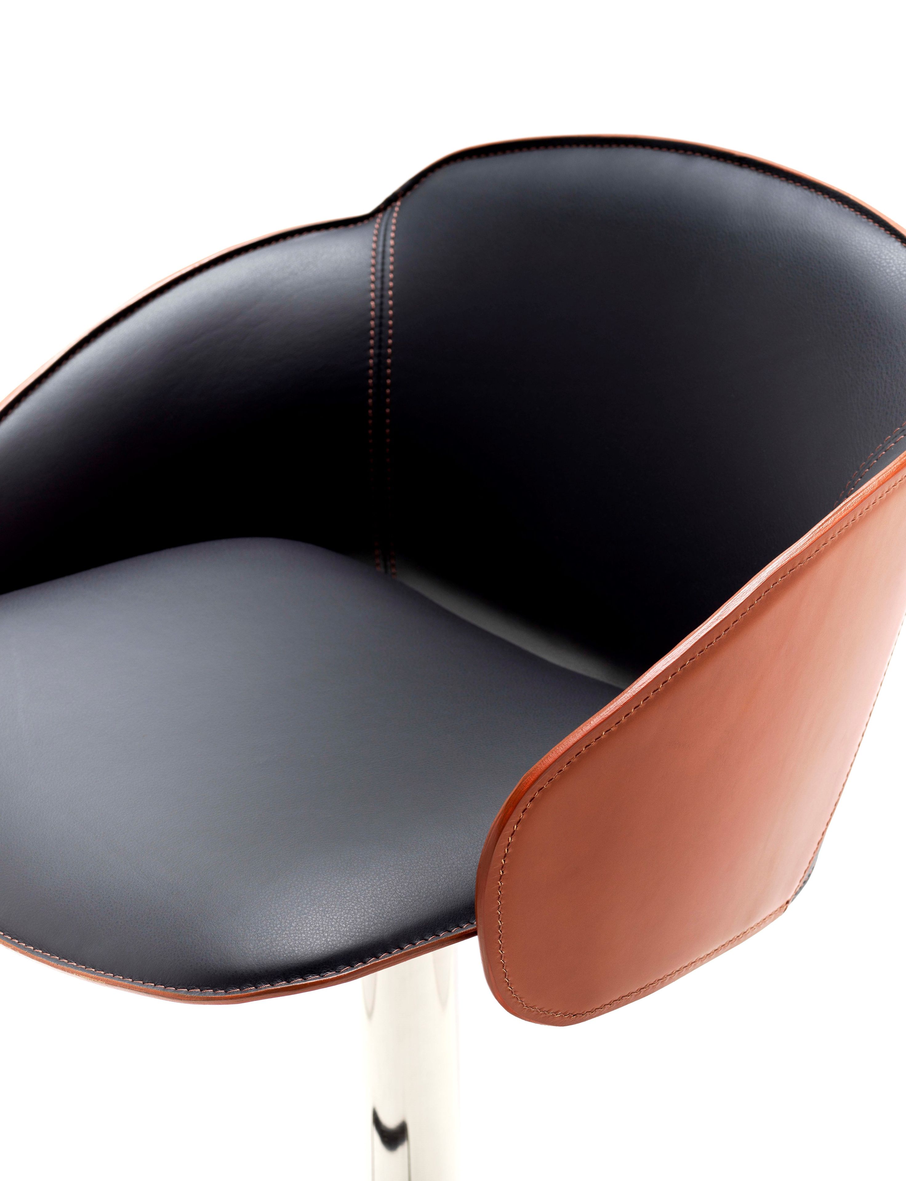 Кожаный стул с подставкой для ног Fasem Electa ARCH-00063216 - Вид №10