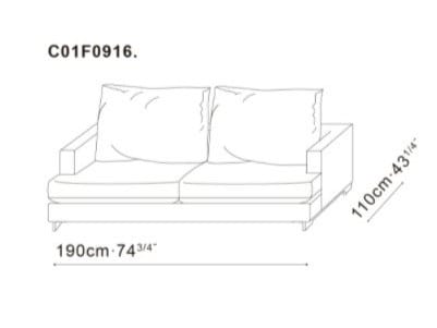 3-местный тканевый диван CAMERICH ELAN ARCH-00088890 - Вид №4