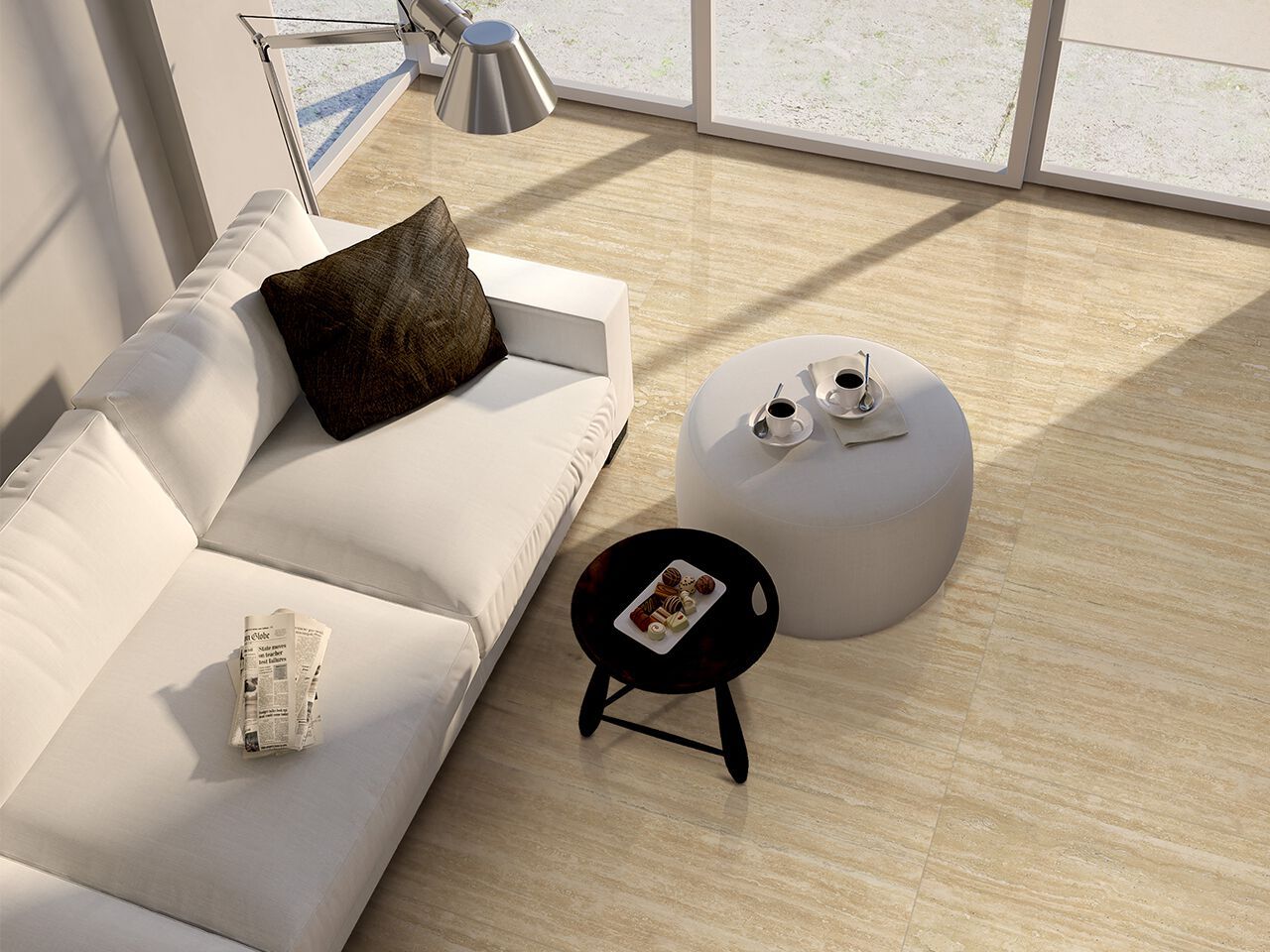 Пол / покрытие с эффектом травертина GANI MARBLE TILES ROMAN TRAVERTINE ARCH-00039125