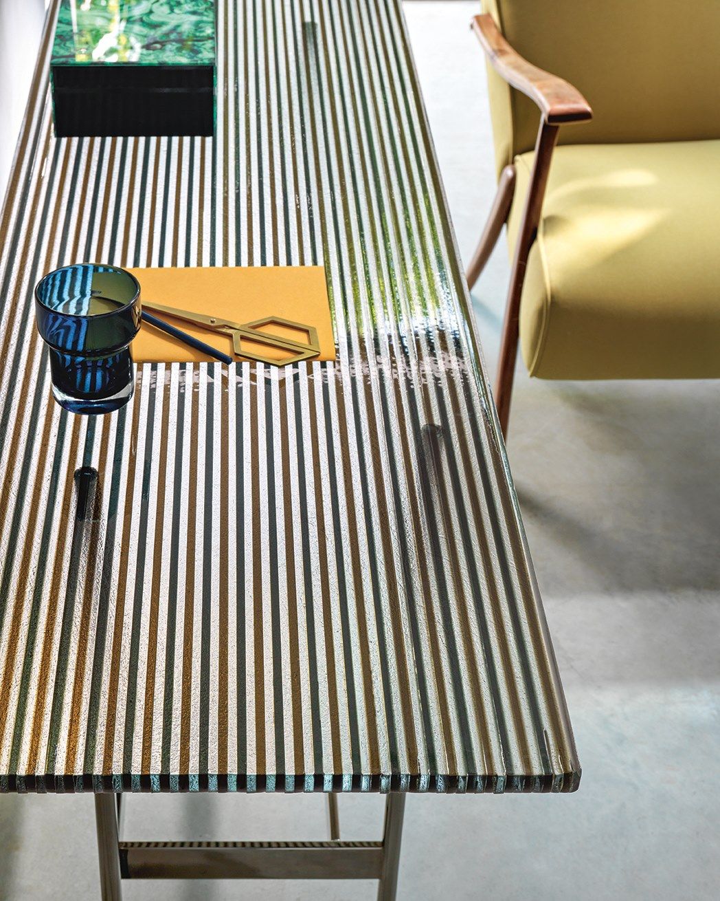 Консольный стол с столешницей из DV-стекла FIAM ITALIA Waves ARCH-00073655 - Вид №6