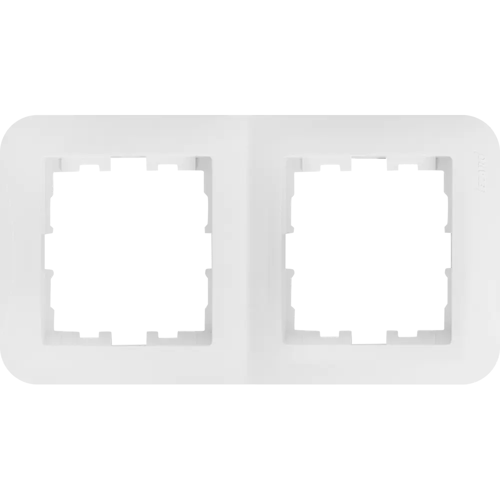 Рамка для розеток и выключателей Lezard Karina Life 2 поста вертикальная цвет белый STLM-2179590 - Вид №1