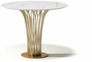 Paolo Castelli Круглый стол из мрамора и стали