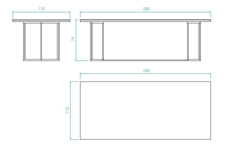 Прямоугольный керамический обеденный стол RED EDITION Horizon ARCH-00139058 - Вид №7