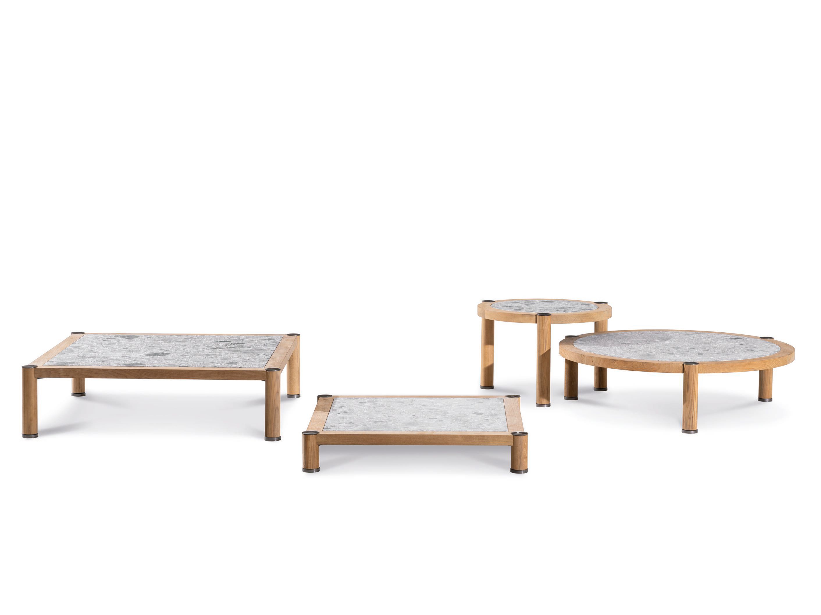 Открытый стол из камня и тика Minotti Daylight ARCH-00128235