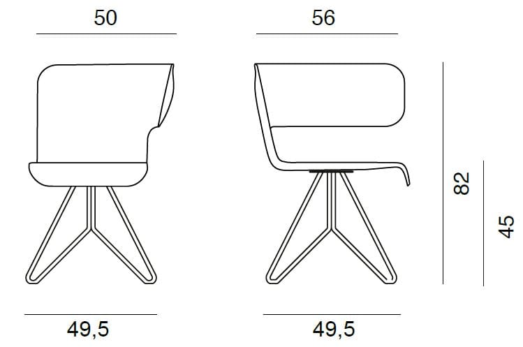 Ткань поворотный стул на алюминиевой основе клип BBB Twiss ARCH-00117000 - Вид №3