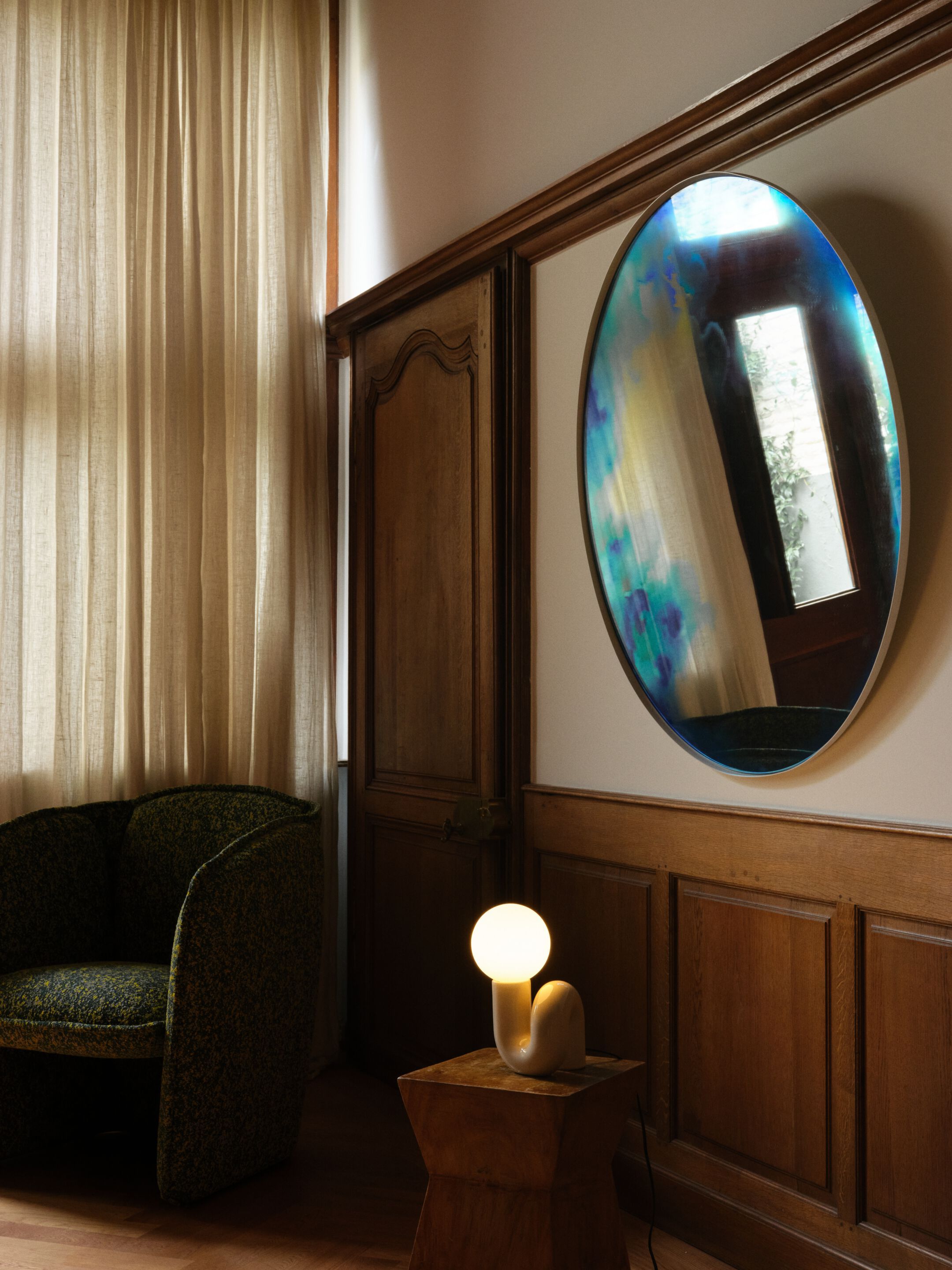 Круглое зеркало с алюминиевой рамкой Petite Friture Francis ARCH-00001933 - Вид №1