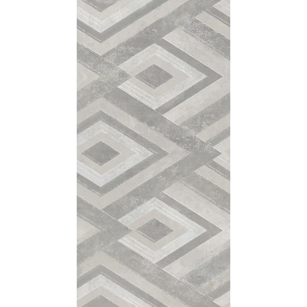 Настенная плитка Azori Cemento Geometria в сером цвете 31,5×63 см 89365798 STLM-0944816