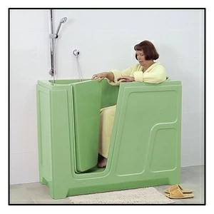 Ванна с дверцей Akcjum ODA 150-68-LH-S сидячая левосторонняя салатовая