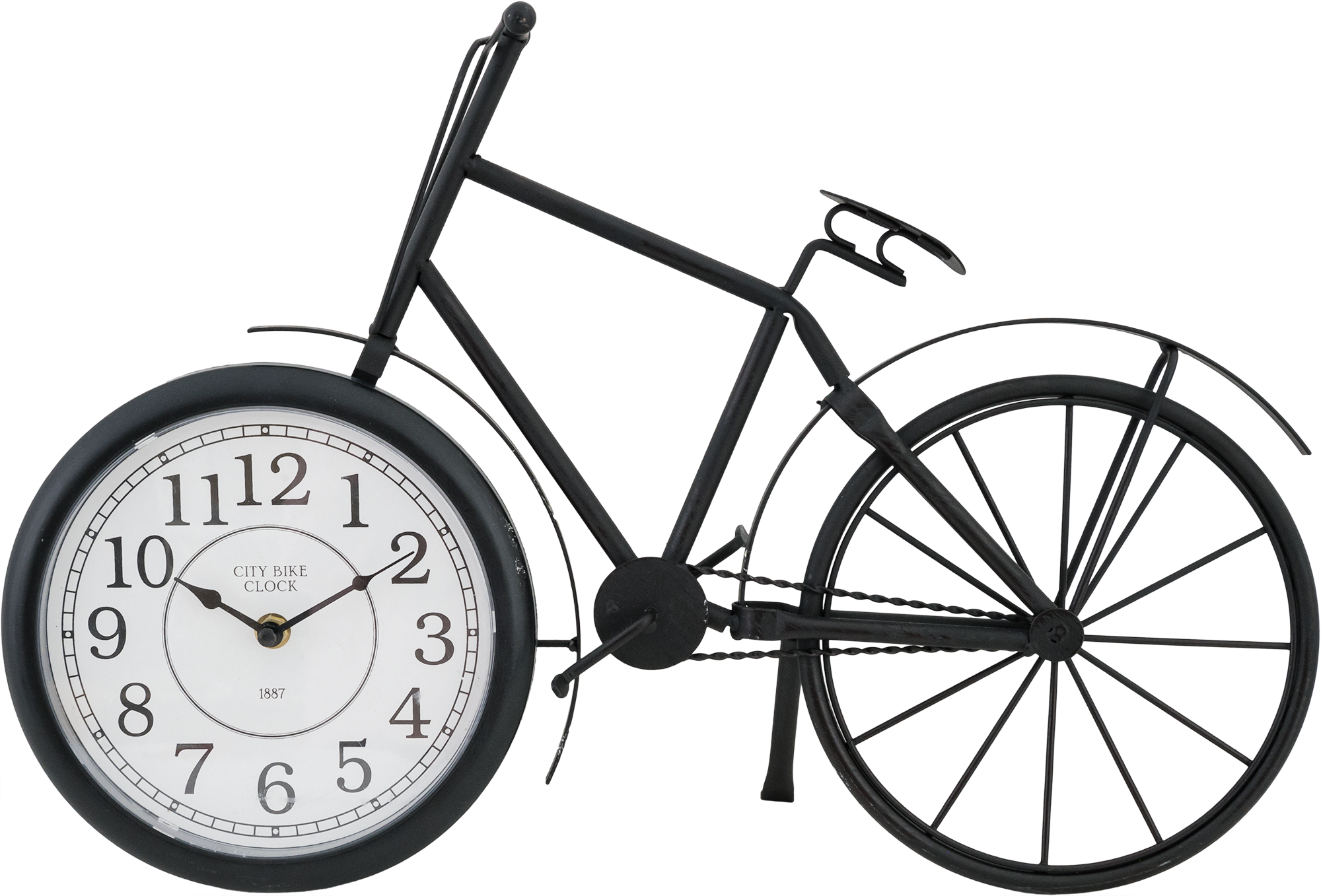 82471873 Часы настольные винтажные металл цвет черный Велосипед STLM-0027746 ATMOSPHERA