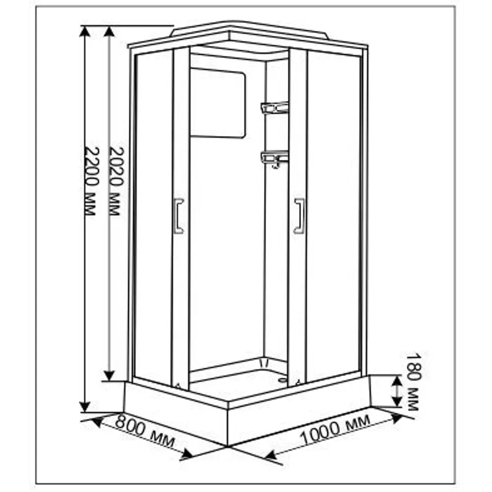 Душевая кабина Sensea Cube низкий поддон 100x80 см STLM-2181274 - Вид №11