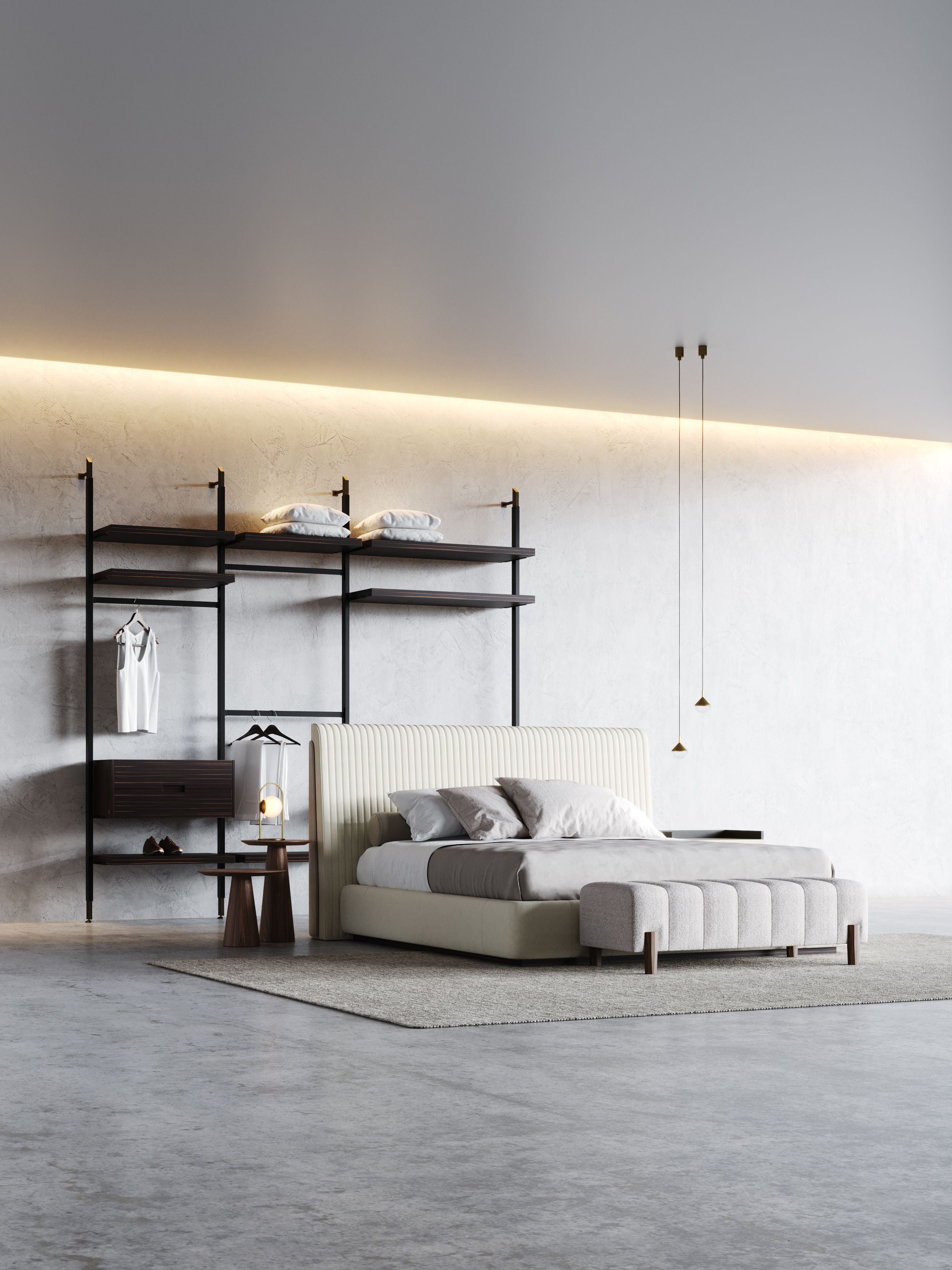 Модульная гардеробная из грецкого ореха Stylish Club His &amp ARCH-00046681 - Вид №3