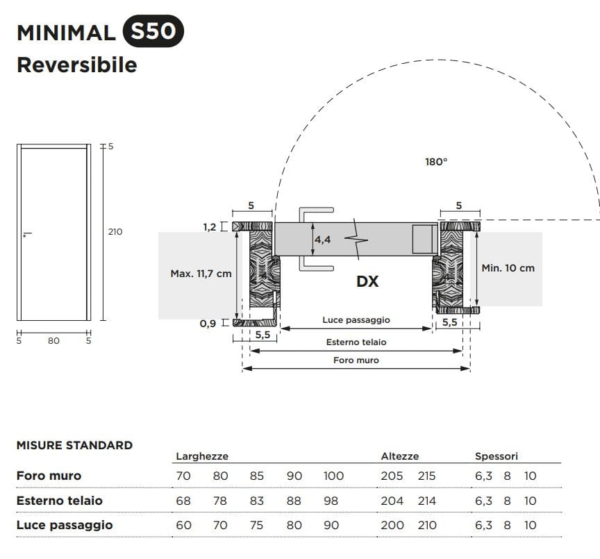 Распашная дверь с выдвижными петлями Venus Design Вера ARCH-00049586 - Вид №5