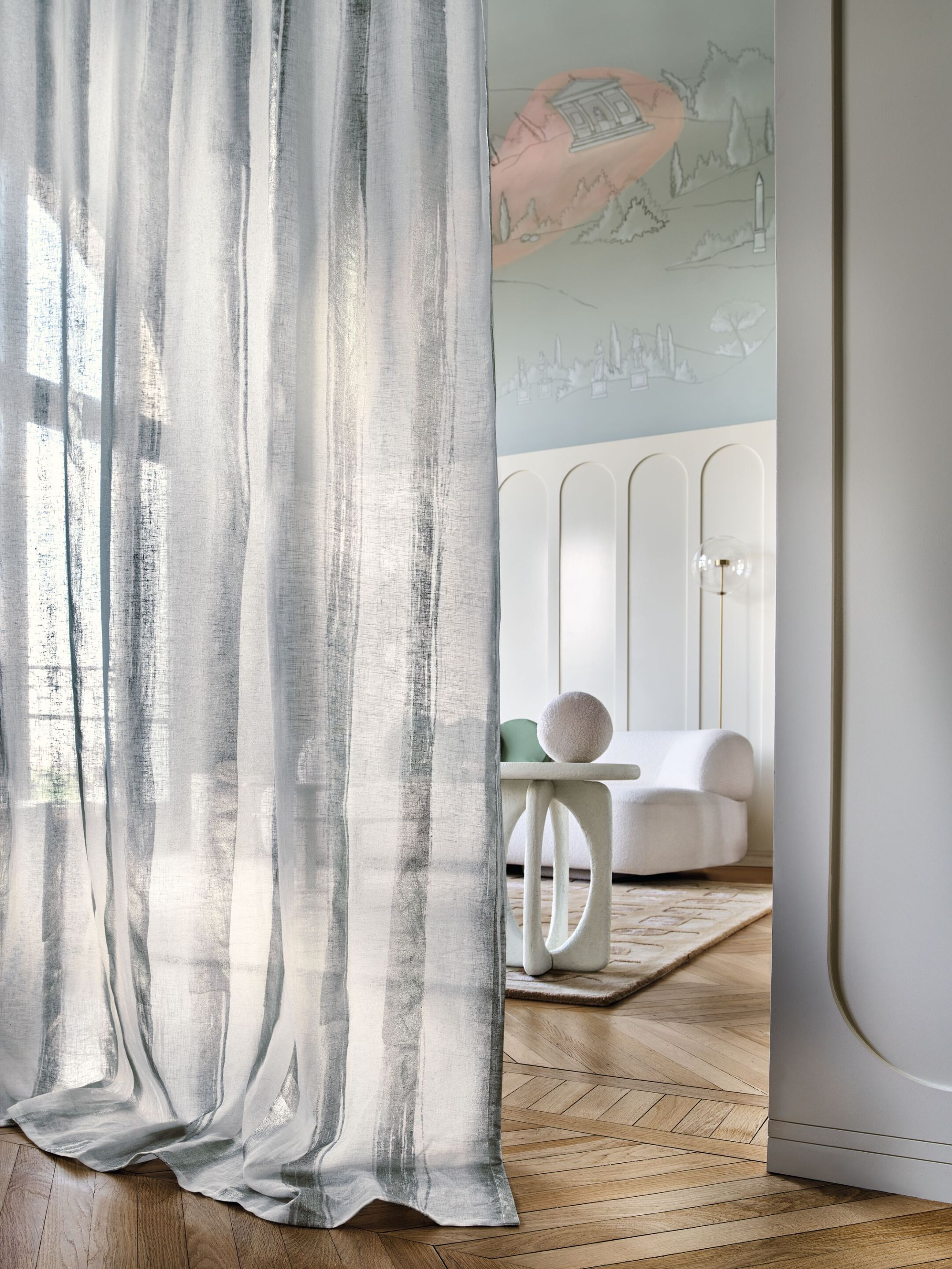 Шелкография вуаль ткань для штор Casamance Mariposa ARCH-00117462 - Вид №1