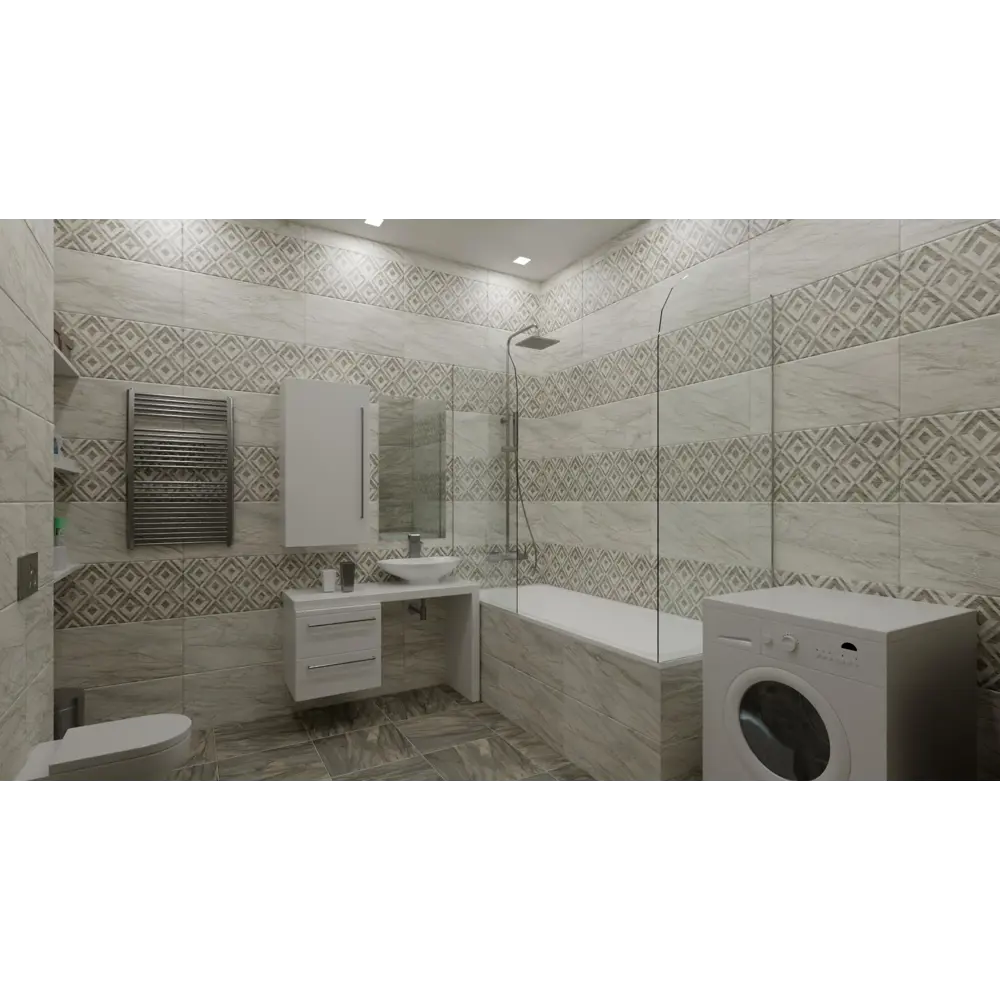 Плитка настенная Airslate Light 30x60 см 1.62 м² цвет светло-бежевый Santreyd STLM-2087944 - Вид №4