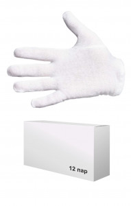 4956704 Перчатки  для официантов хб (упаковка 12 пар) белые PAPSTAR  Средства защиты рук  размер XL